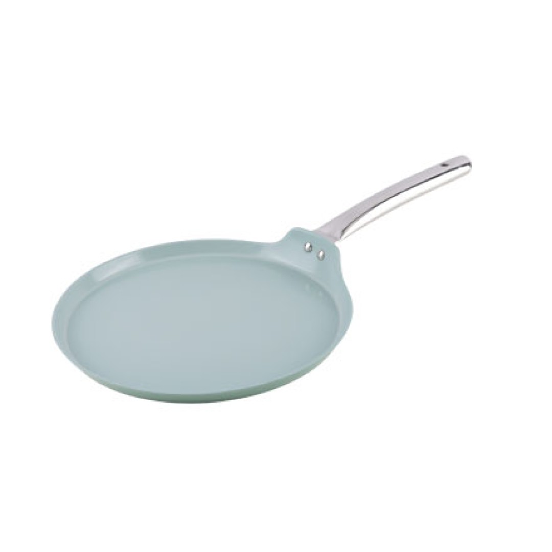 Forged Ceramic Dosa Tava, Induction Compatible, Green, 260 mm